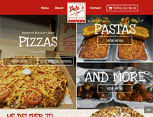 Tablet Screenshot of petesplacepizza.ca